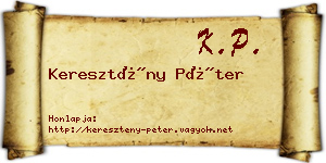 Keresztény Péter névjegykártya