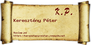 Keresztény Péter névjegykártya