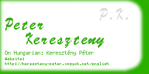 peter kereszteny business card