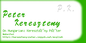 peter kereszteny business card